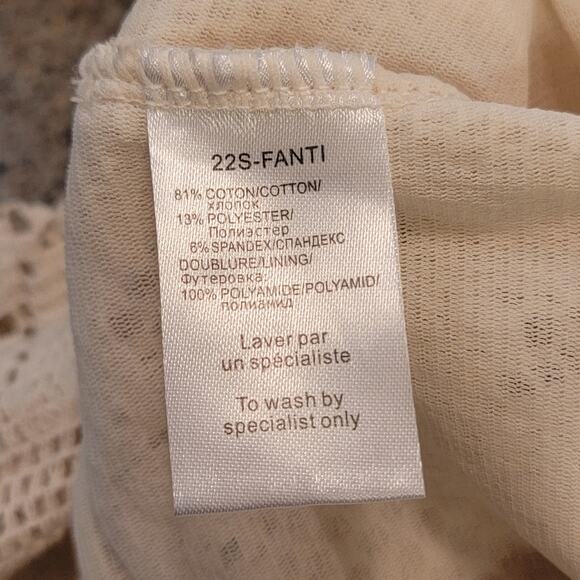 NWT Mes Demoiselles Fanti Lace Bodysuit Cream, Sz 2 US M - Picture 9 of 10